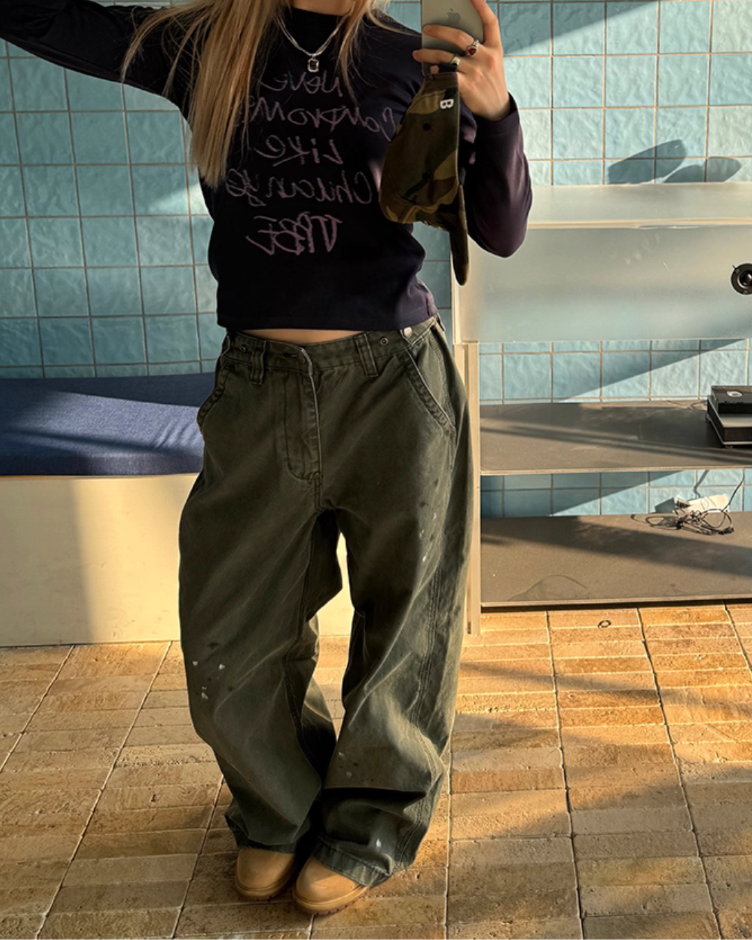 Vintage Ink Splash Cargo Pants Vintage Ink Splash Cargo Pants