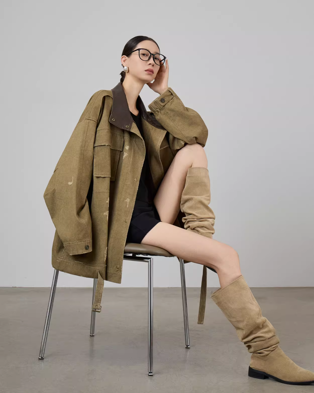 Vintage Leather Collar Jacket Vintage Leather Collar Jacket