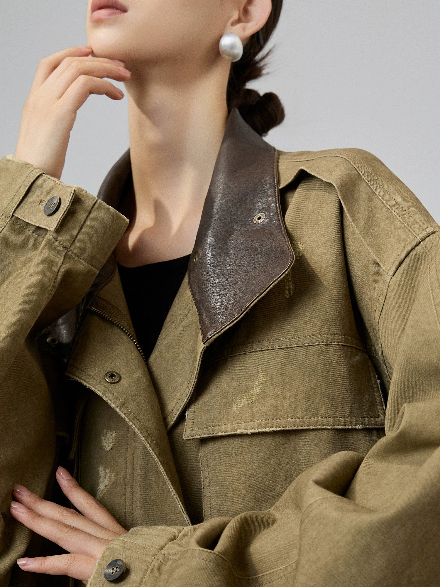 Vintage Leather Collar Jacket Vintage Leather Collar Jacket