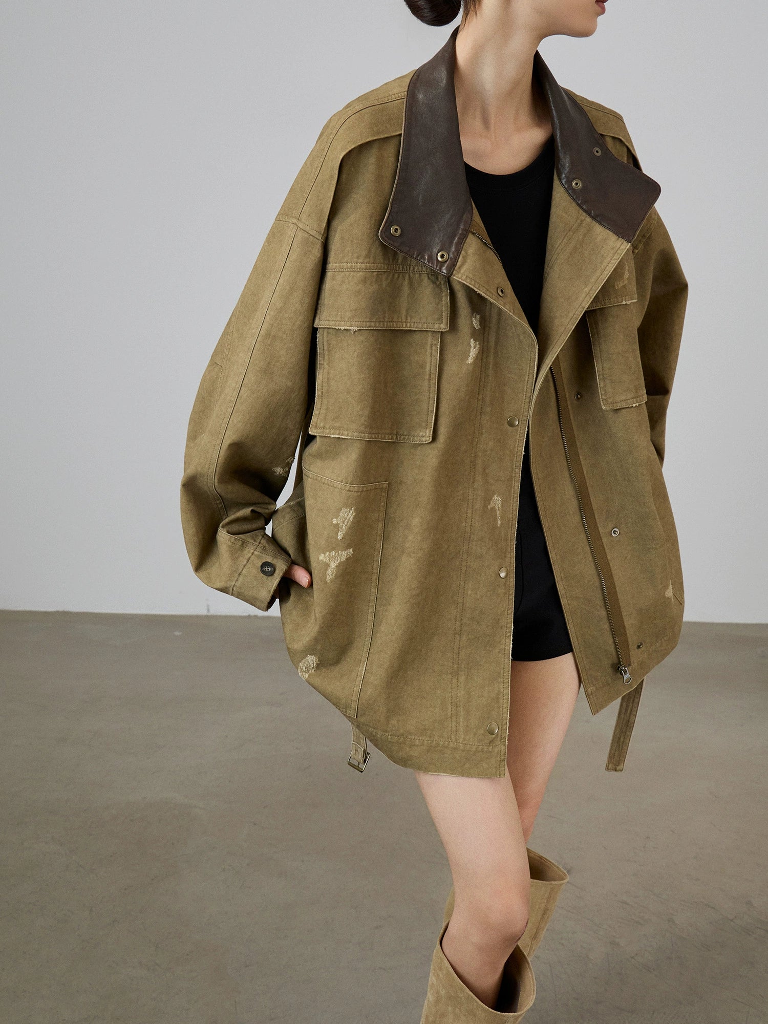 Vintage Leather Collar Jacket Vintage Leather Collar Jacket