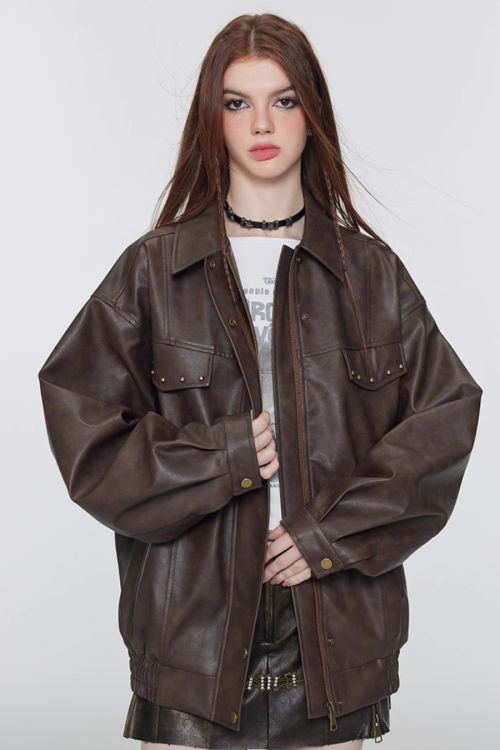 Vintage Leather Work Jacket