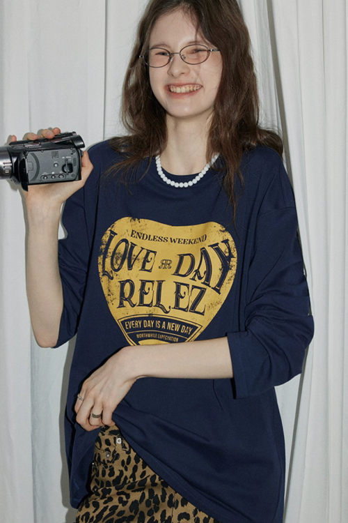 Vintage Letter Print T-Shirt