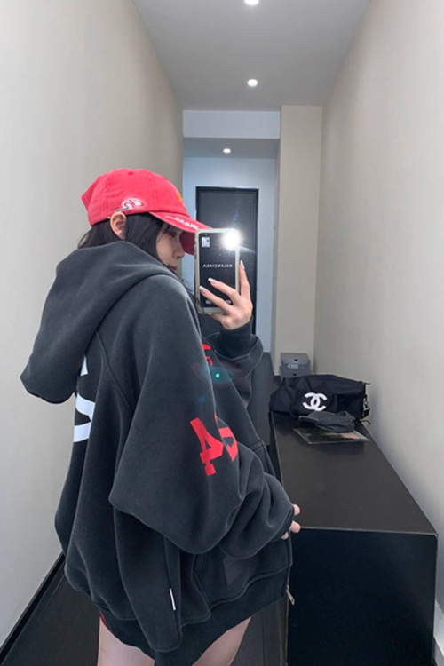 Vintage Loose Zip Hoodie