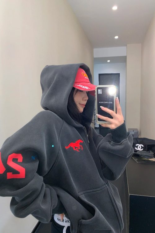 Vintage Loose Zip Hoodie