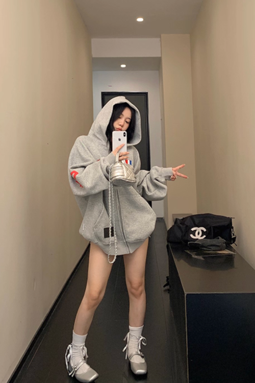 Vintage Loose Zip Hoodie