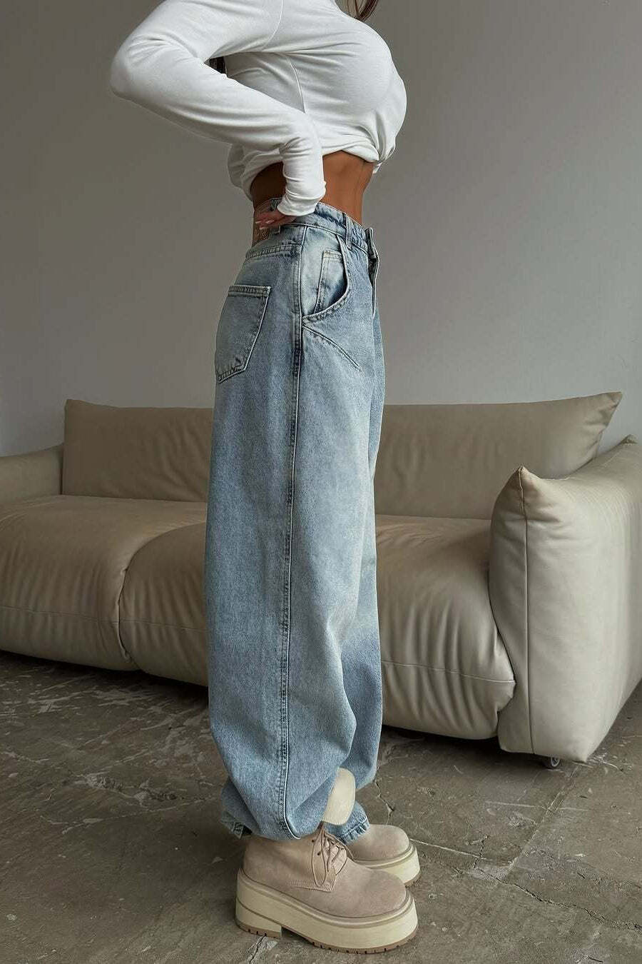 Vintage Low Rise Washed Jeans Vintage Low Rise Washed Jeans