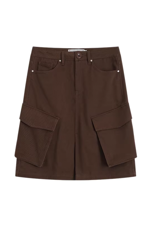 Vintage Oversized Biker Jacket / Cargo Pants / Half Skirt