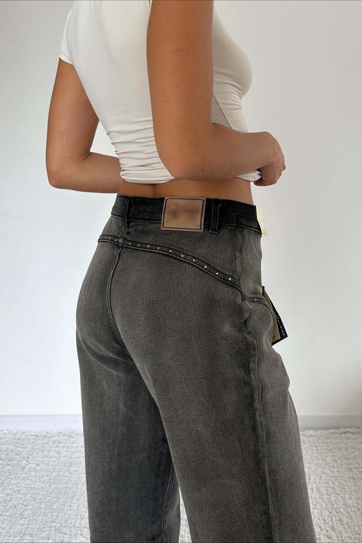 Vintage Patchwork Straight-Leg Jeans Vintage Patchwork Straight-Leg Jeans