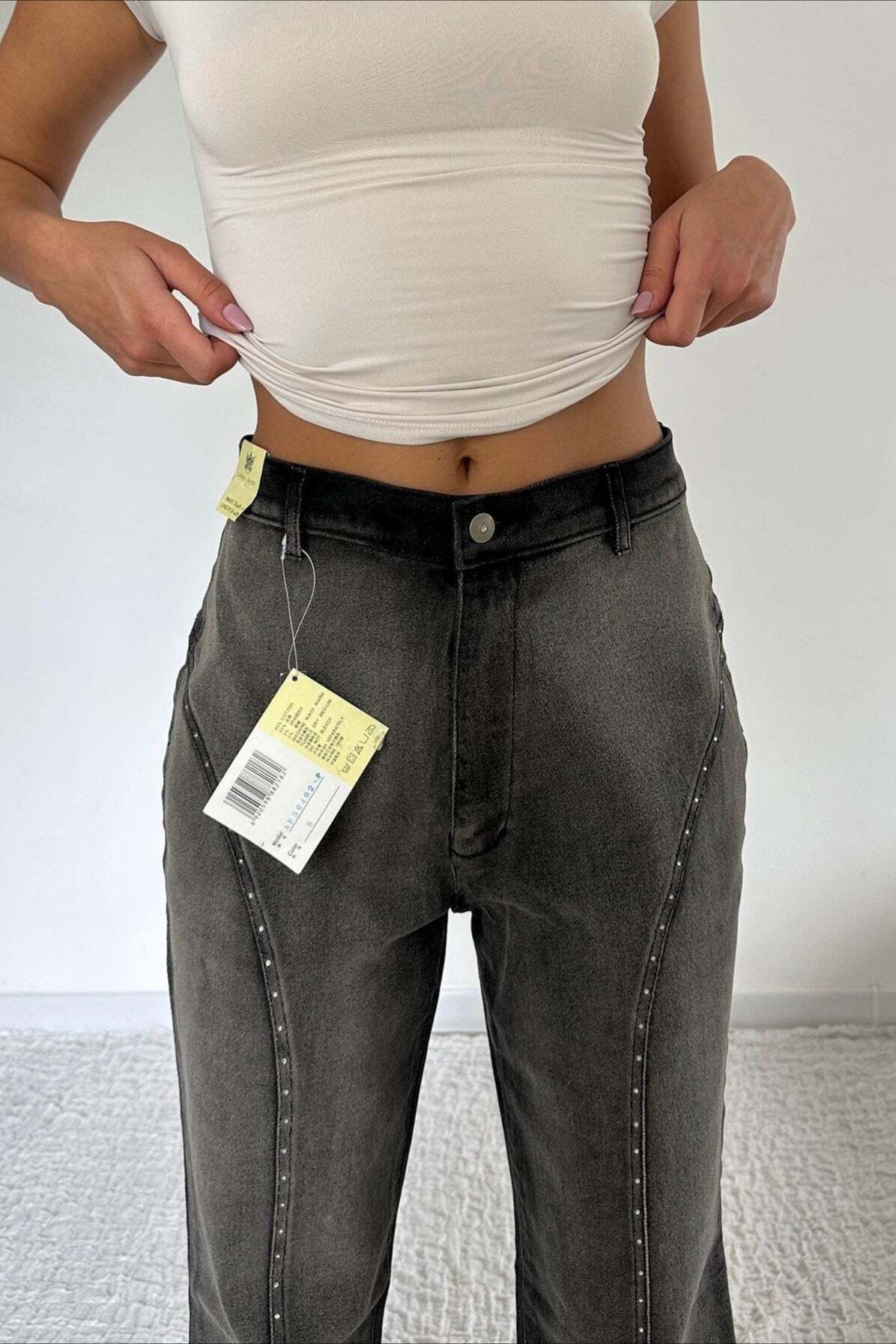 Vintage Patchwork Straight-Leg Jeans Vintage Patchwork Straight-Leg Jeans