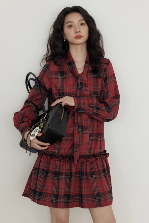 Vintage Plaid Dress