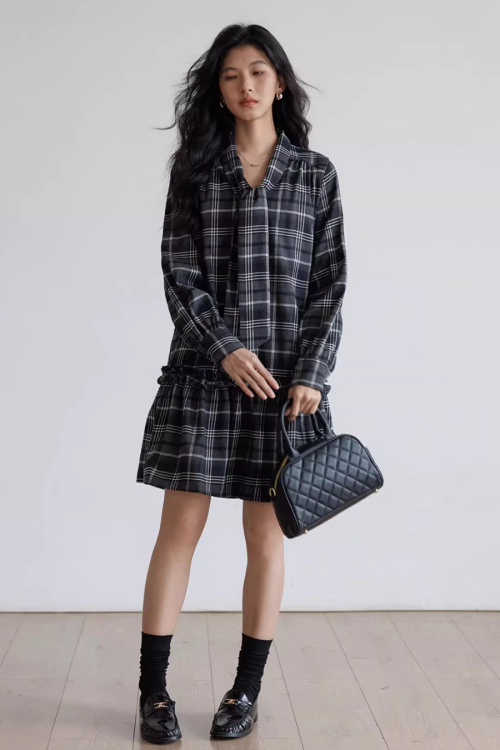 Vintage Plaid Dress