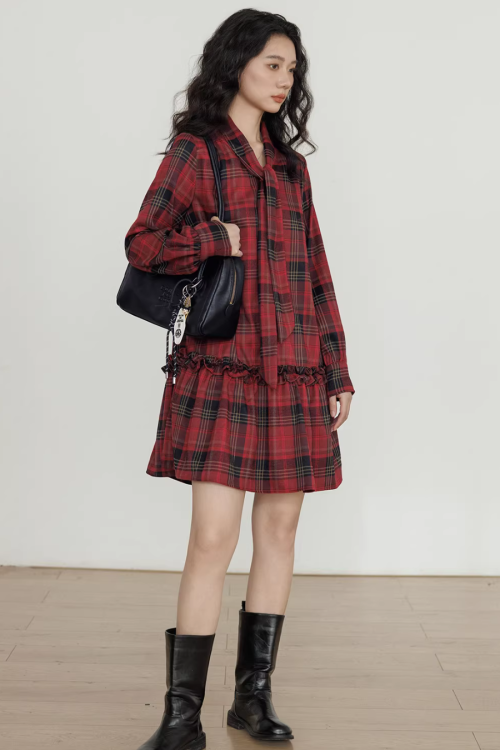 Vintage Plaid Dress