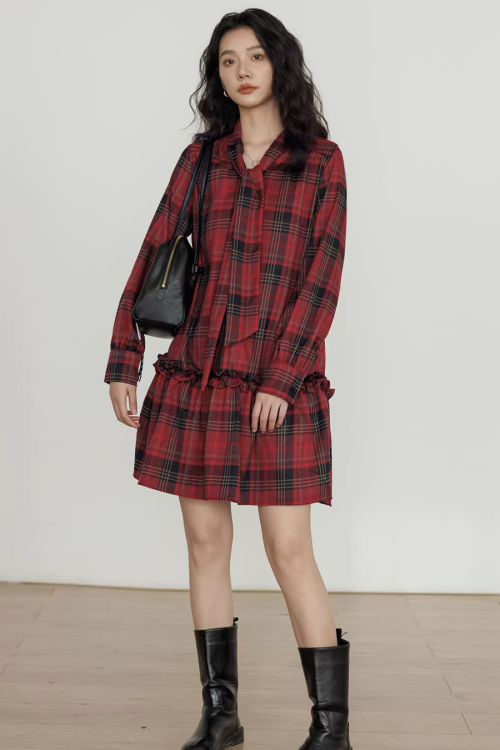 Vintage Plaid Dress