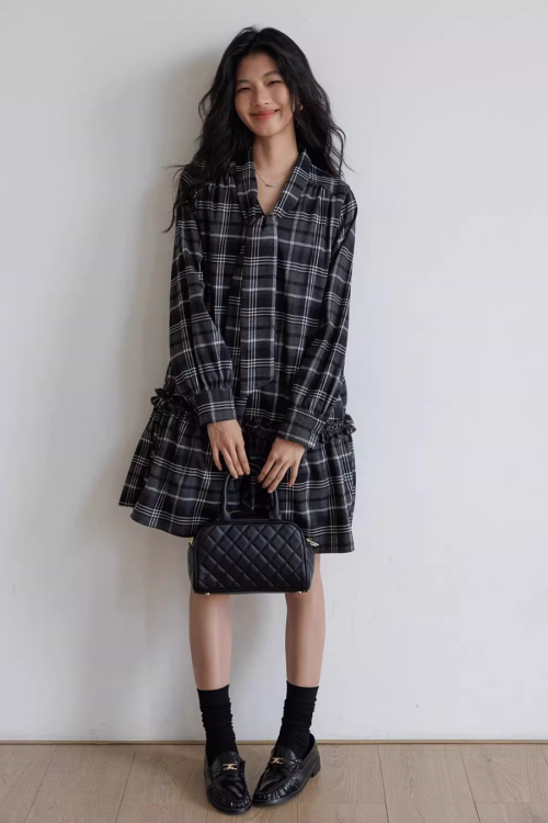 Vintage Plaid Dress