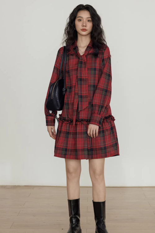 Vintage Plaid Dress