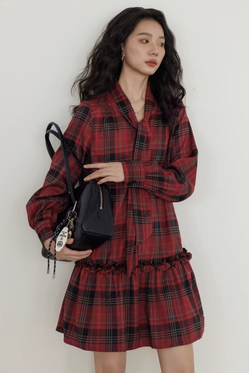 Vintage Plaid Dress