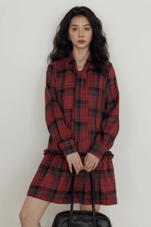 Vintage Plaid Dress