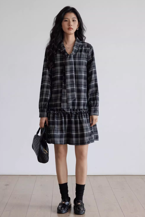 Vintage Plaid Dress