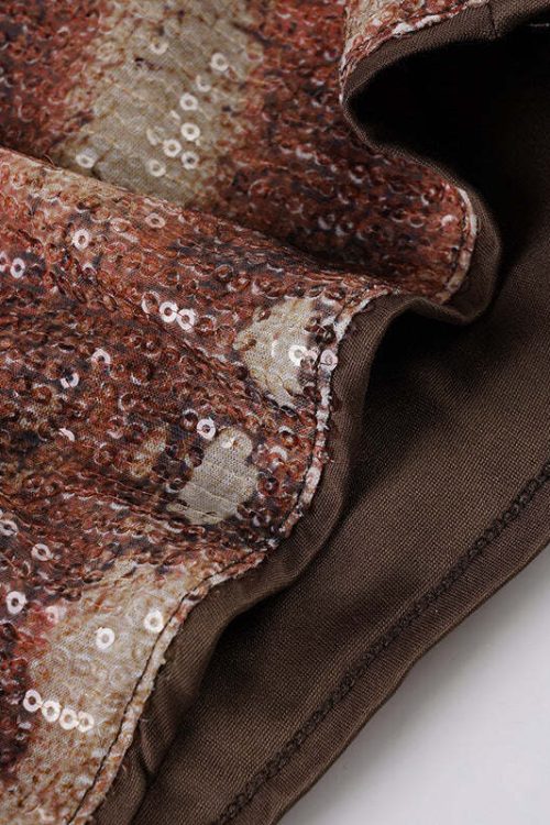 Vintage Snakeskin Sequin Low Waist Shorts