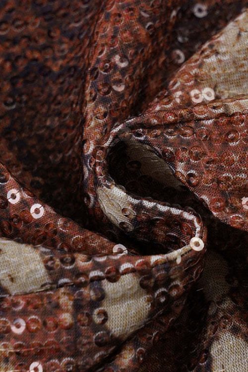 Vintage Snakeskin Sequin Low Waist Shorts