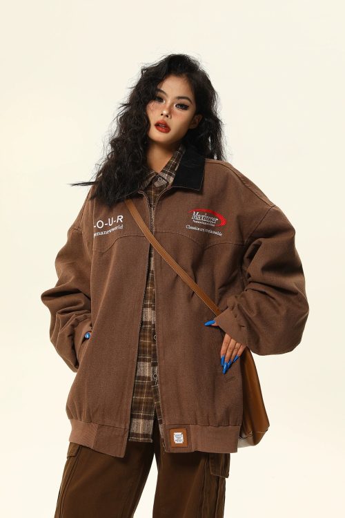 Vintage Trendy Workwear Jacket