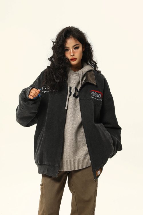 Vintage Trendy Workwear Jacket