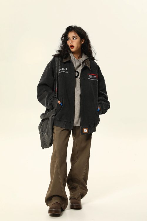 Vintage Trendy Workwear Jacket