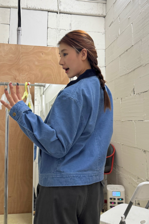 Vintage Washed Collar Denim Jacket