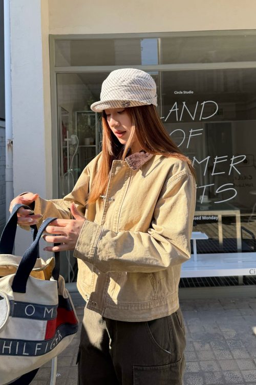 Vintage Washed Collar Denim Jacket