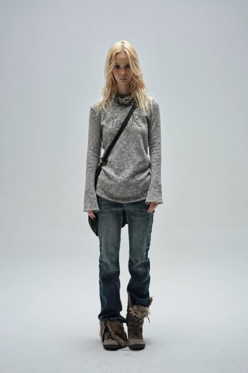 Vintage Washed Flare Jeans