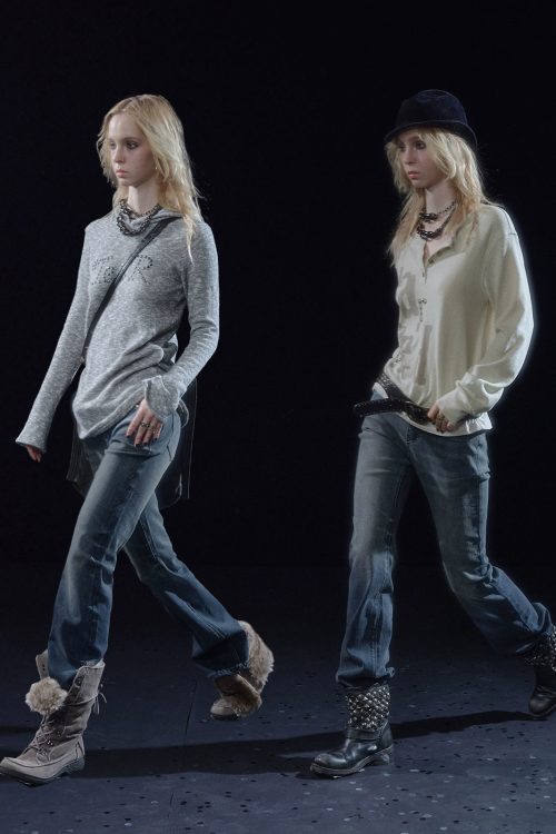 Vintage Washed Flare Jeans