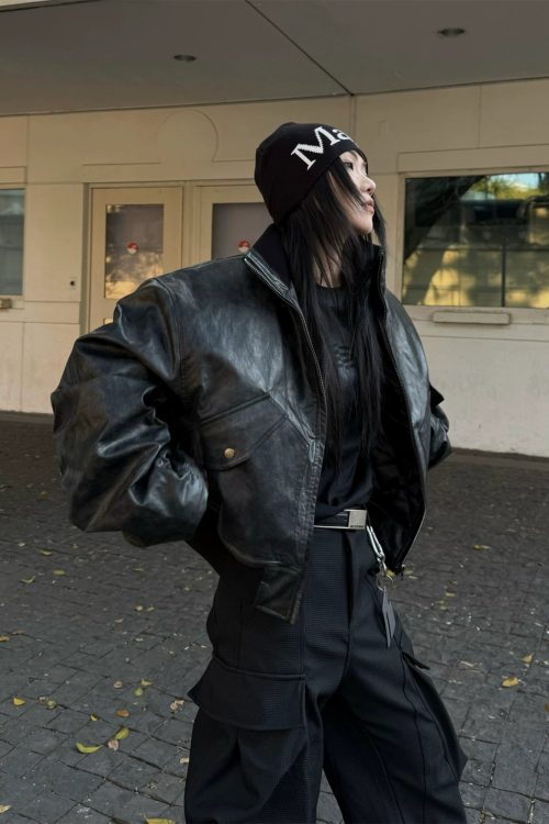 Vintage Washed Leather Jacket