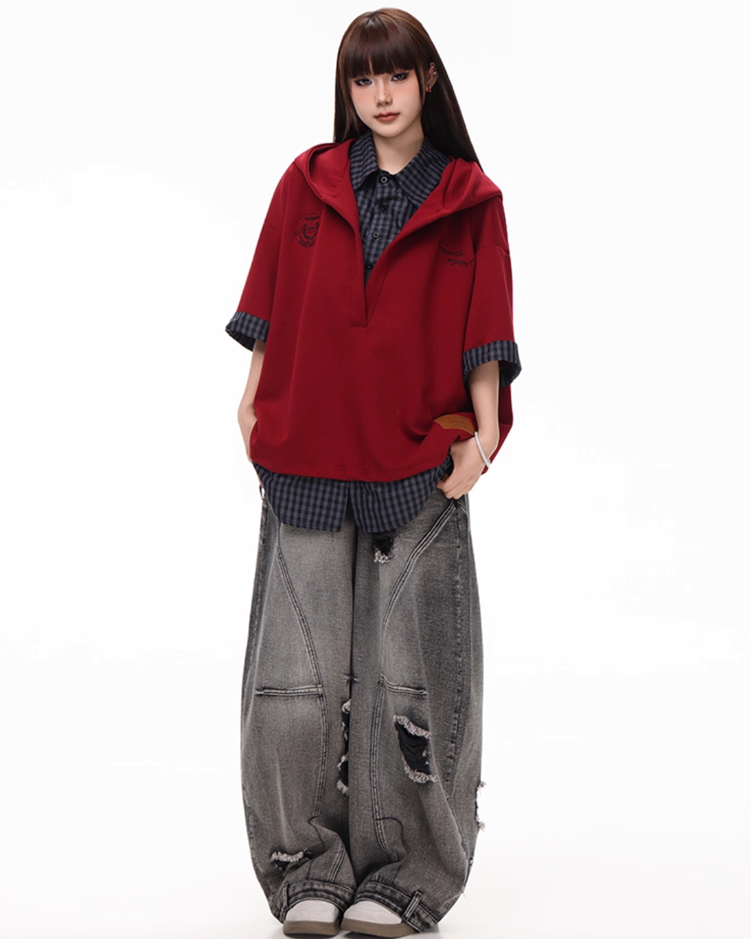 Vintage Washed Loose Wide Jeans Vintage Washed Loose Wide Jeans