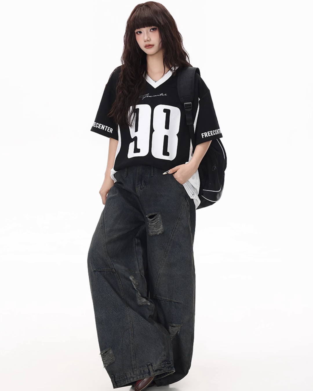 Vintage Washed Loose Wide Jeans Vintage Washed Loose Wide Jeans