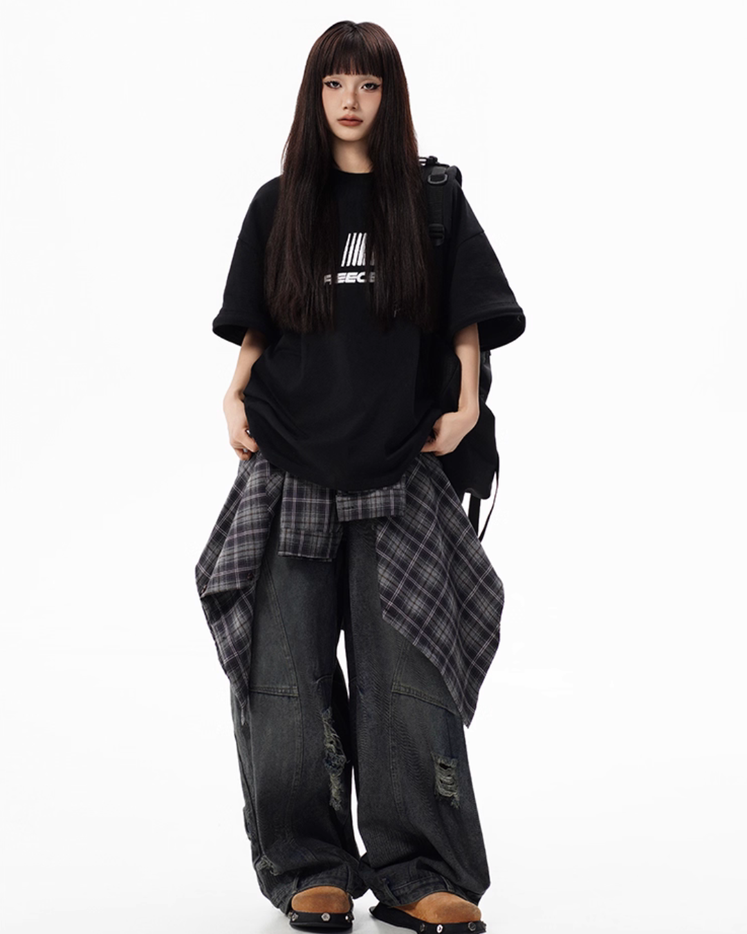 Vintage Washed Loose Wide Jeans Vintage Washed Loose Wide Jeans