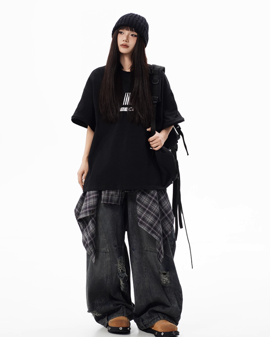 Vintage Washed Loose Wide Jeans Vintage Washed Loose Wide Jeans