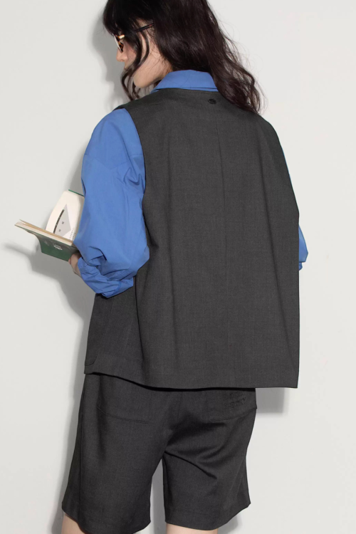 Vintage Wool Vest / Wool Knee-Length Shorts