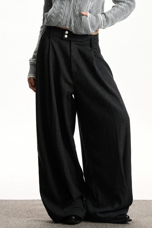 Vintage Wool Wide Pants