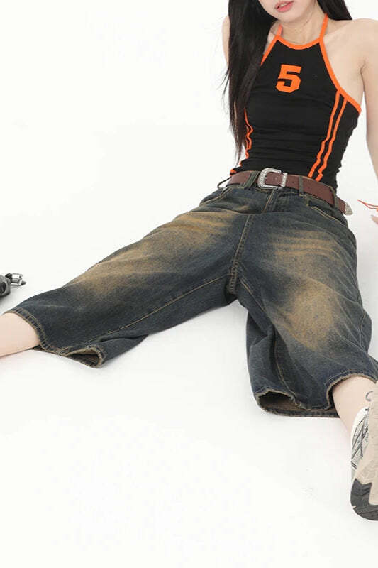 Vintage Y2K Loose Cropped Jeans Vintage Y2K Loose Cropped Jeans