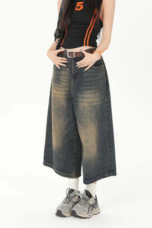 Vintage Y2K Loose Cropped Jeans Vintage Y2K Loose Cropped Jeans