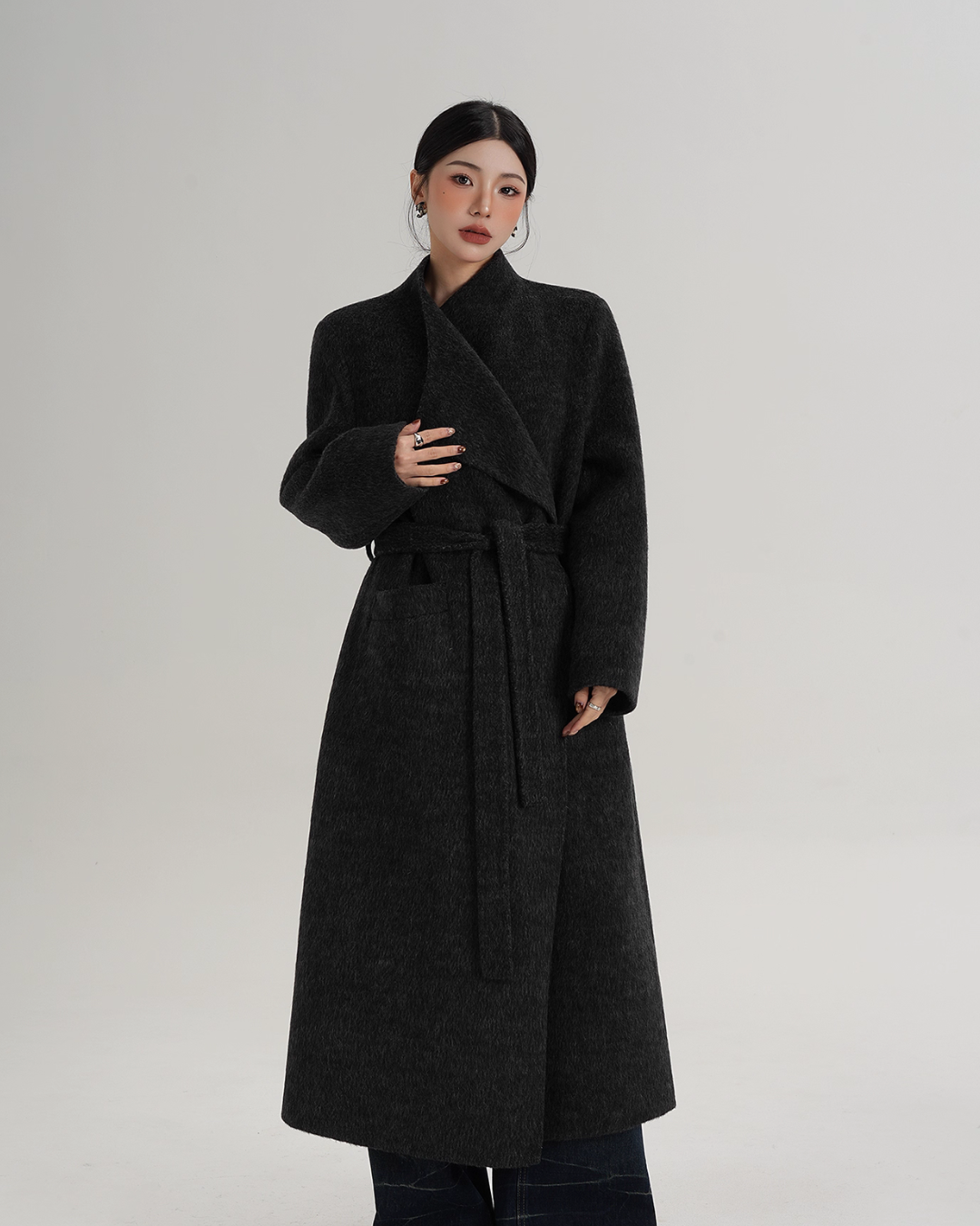 Waist Belt Wool Coat Waist Belt Wool Coat