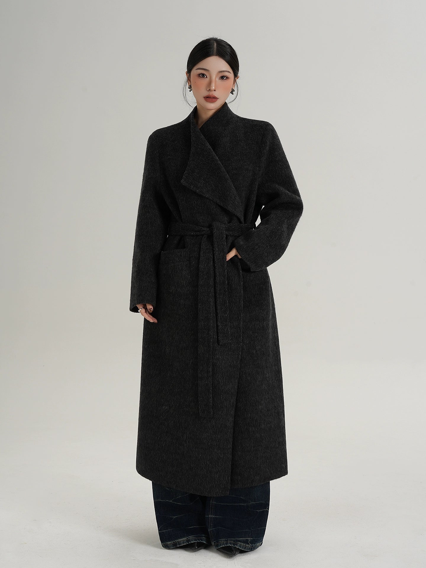 Waist Belt Wool Coat Waist Belt Wool Coat