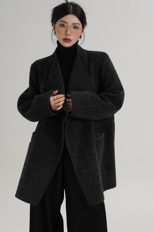 Waist Belt Wool Coat