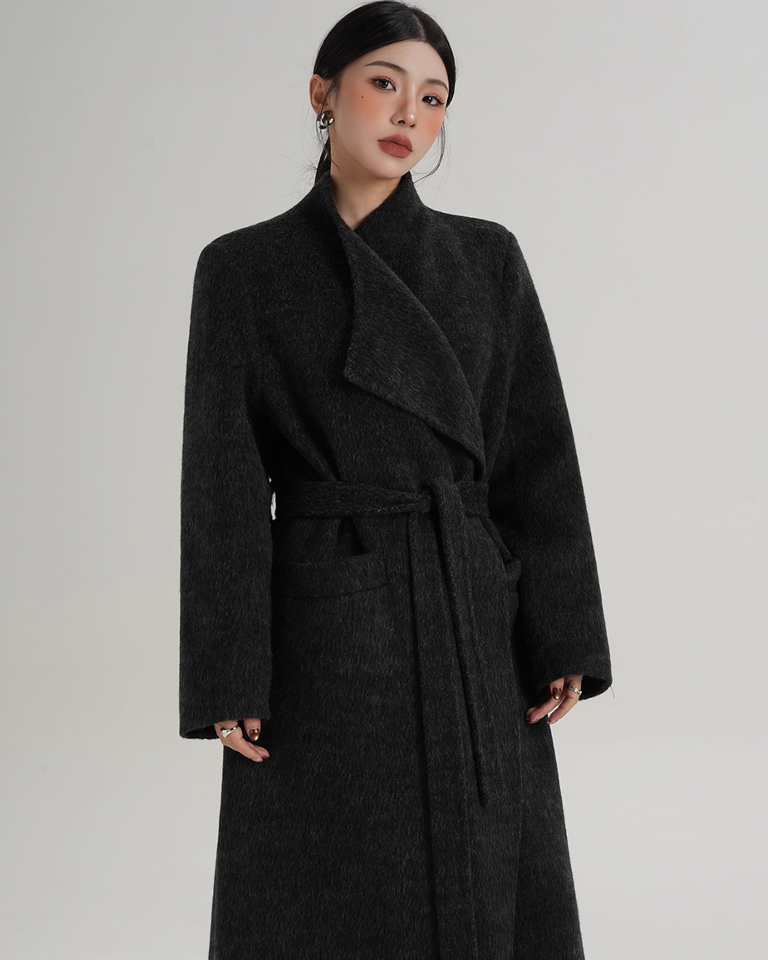 Waist Belt Wool Coat Waist Belt Wool Coat