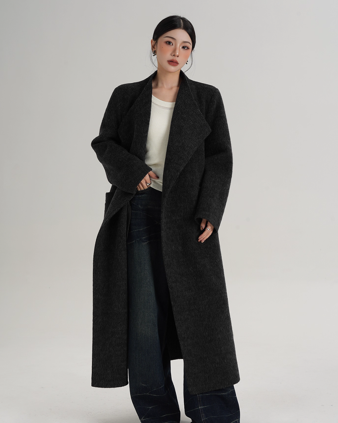 Waist Belt Wool Coat Waist Belt Wool Coat