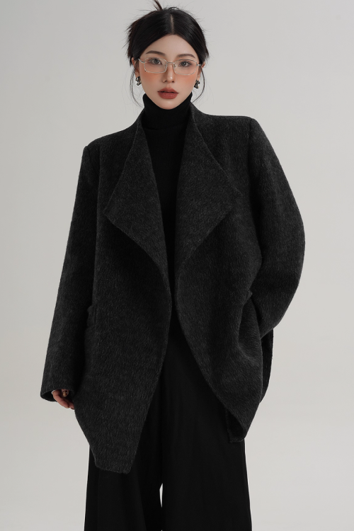 Waist Belt Wool Coat