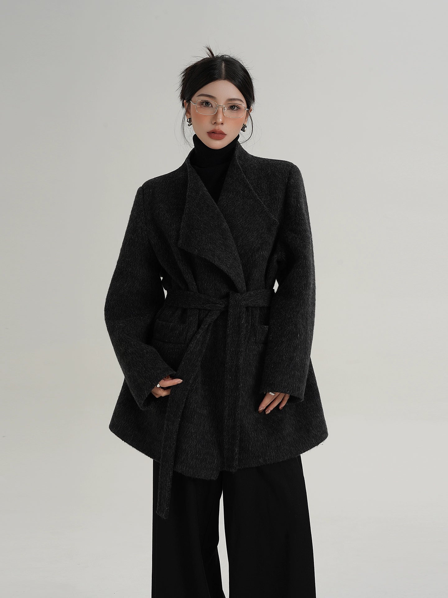 Waist Belt Wool Coat Waist Belt Wool Coat