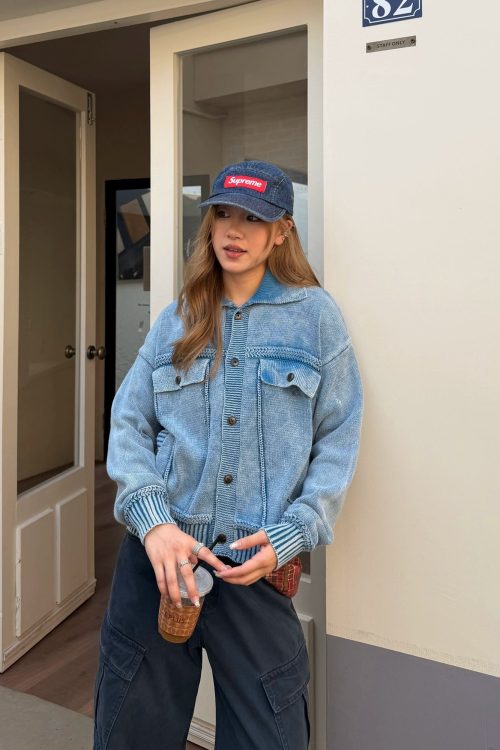 Washed Knit Short Jacket