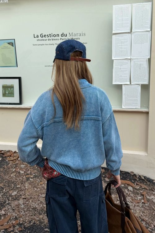 Washed Knit Short Jacket