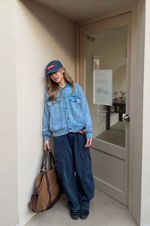 Washed Knit Short Jacket